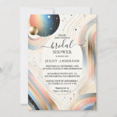 ニューグレームブライトパステルグラデーショングリッターブライダルシャワー 招待状 (正面)