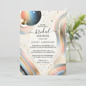 ニューグレームブライトパステルグラデーショングリッターブライダルシャワー 招待状 (スタンド正面)