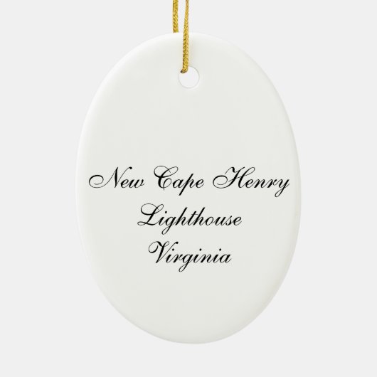 ニューケープヘンリーライトハウス セラミックオーナメント (裏面)