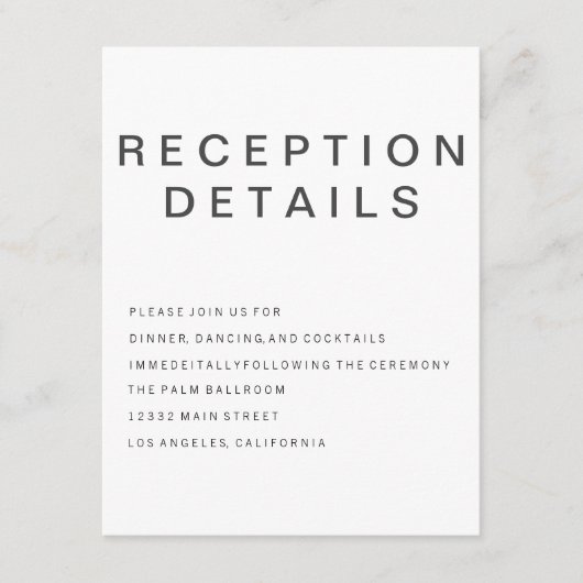 ニューゴシック ミニマリスト エンクロージャーカード (正面)