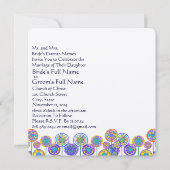 ニューサイズスクエアおもしろいフラワー結婚式招待状 招待状 (正面)