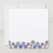 ニューサイズスクエアおもしろいフラワー結婚式招待状 招待状 (裏面)