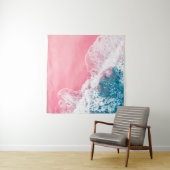 ニューサウスのピンクの砂色のビーチの空中を見る  タペストリー (インサイチュ(横))