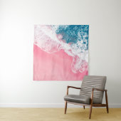 ニューサウスのピンクの砂色のビーチの空中を見る  タペストリー (インサイチュ)