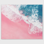 ニューサウスのピンクの砂色のビーチの空中を見る  ラッピングペーパー (フラット)