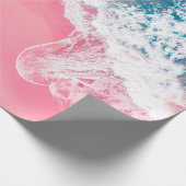 ニューサウスのピンクの砂色のビーチの空中を見る  ラッピングペーパー (角)