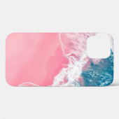 ニューサウスのピンクの砂色のビーチの空中を見る  Case-Mate iPhoneケース (裏面 (横))