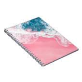 ニューサウスのピンク色の砂のビーチの空中眺め ノートブック (右側)