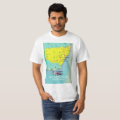 ニューサウスウェールズの地図 Tシャツ (正面フル)