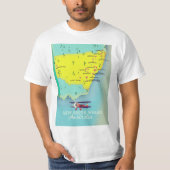ニューサウスウェールズの地図 Tシャツ (正面)