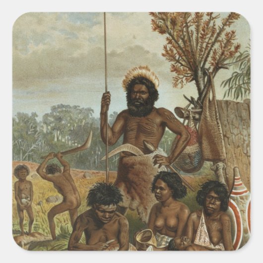 ニューサウスウェールズ州のオーストラリアの家族パーティー スクエアシール (正面)