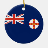 ニューサウスウェールズ州旗(オーストラリア州) セラミックオーナメント (正面)