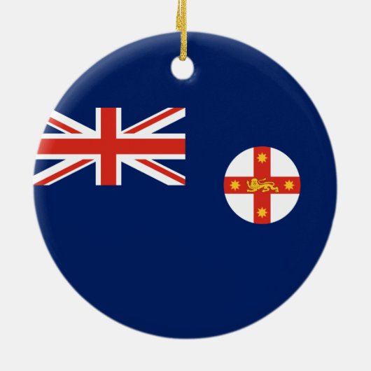 ニューサウスウェールズ州旗(オーストラリア州) セラミックオーナメント (裏面)