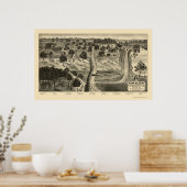 ニューサレム， ILパノラママップ – 1837 ポスター (キッチン)