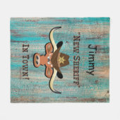 ニューシェリフインタウンロングホーンフリースブランケット フリースブランケット (正面(横))