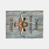 ニューシェリフインタウンロングホーンフリースブランケット フリースブランケット (正面(横))