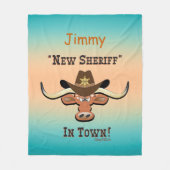 ニューシェリフインタウンロングホーンフリースブランケット フリースブランケット (正面)