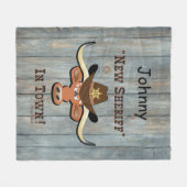 ニューシェリフインタウンロングホーンフリースブランケット フリースブランケット (正面(横))