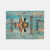 ニューシェリフインタウンロングホーンフリースブランケット フリースブランケット (正面(横))