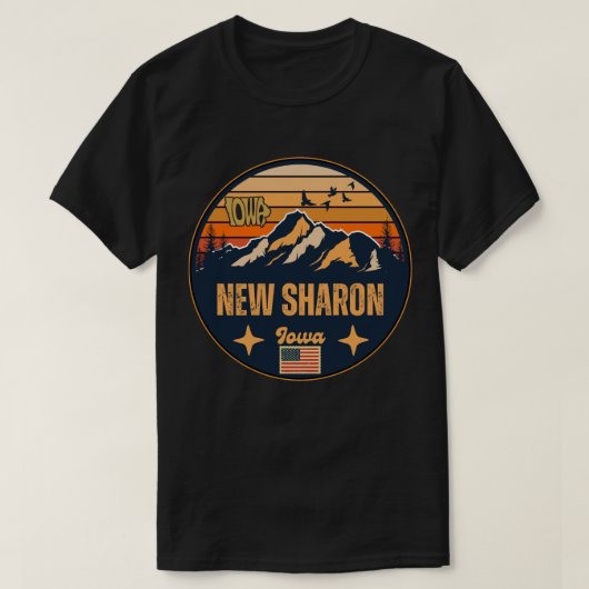 ニューシャロン (アイオワ州) Tシャツ (デザイン正面)