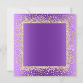 ニューシャンパンゴールドグリッターコンフェッティ 招待状 (裏面)