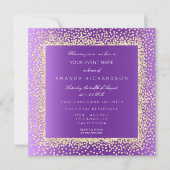 ニューシャンパンゴールドグリッターコンフェッティ 招待状 (正面)