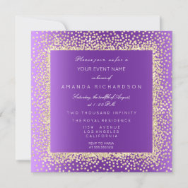 ニューシャンパンゴールドグリッターコンフェッティ 招待状