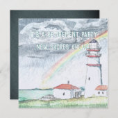 ニューショアーズライトハウスリタイアメントパーティの招待状 招待状 (正面/裏面)
