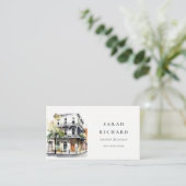 ニューシンプルオミニマルリンズルイジアナの水彩画 名刺 (スタンド正面)