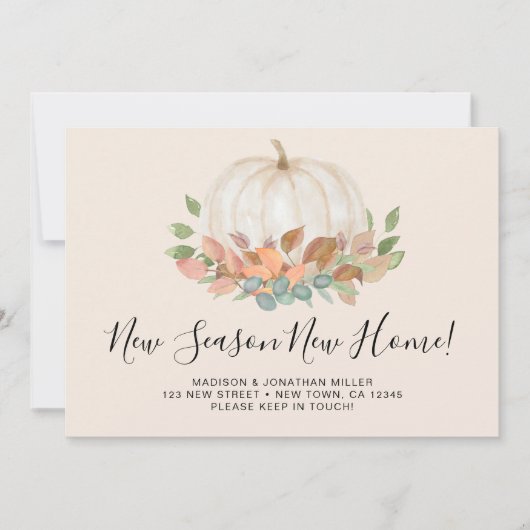 ニューシーズンニューホームカボチャ秋秋ムービング 案内状 (正面)
