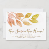 ニューシーズンニューホーム秋の葉の移動 案内状 (正面)