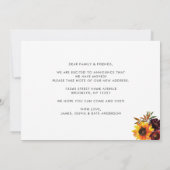 ニューシーズンニューホーム秋秋ひまわりムービング 案内状 (裏面)