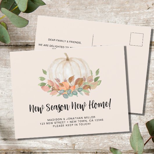 ニューシーズンニューホーム秋秋カボッキンムービング 案内ポストカード