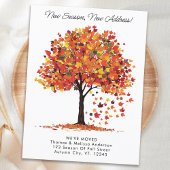 ニューシーズン新しいアドレス秋の引っ越しました移動 案内ポストカード