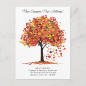 ニューシーズン新しいアドレス秋の引っ越しました移動 案内ポストカード (正面)