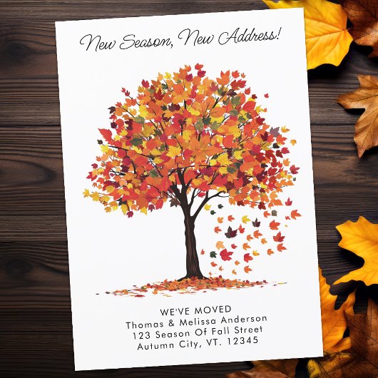 ニューシーズン新しいアドレス秋の引っ越しました移動 案内状