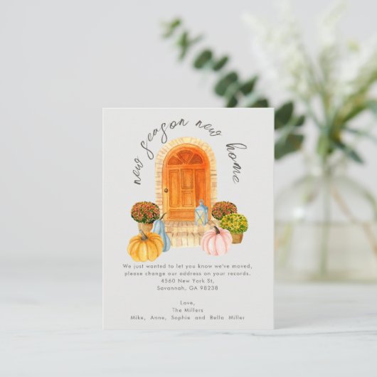 ニューシーズン新しいホーム秋移動告知カード 案内状 (スタンド正面)