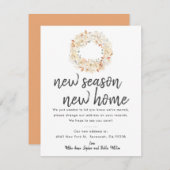 ニューシーズン新しいホーム秋移動告知カード 案内状 (正面/裏面)