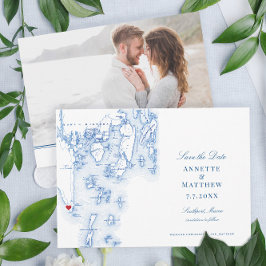 ニュージェン・シーサイド・インの結婚式 サウスポートの地図 セーブザデート