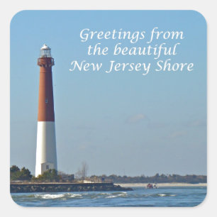 ニュージャージーからの挨拶 – Barnegat Light スクエアシール