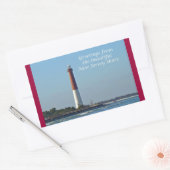 ニュージャージーからの挨拶 – Barnegat Light 長方形シール (封筒)