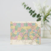 ニュージャージーとペンシルベニアの地図 ポストカード (スタンド正面)