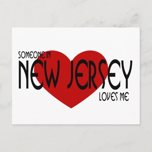 ニュージャージーにいる誰かが私を愛している ポストカード (正面)