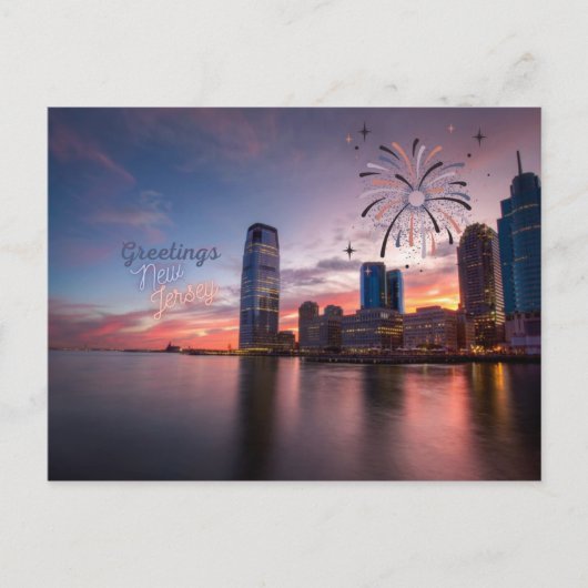 ニュージャージーのはがきからの挨拶 ポストカード (正面)