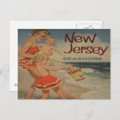 ニュージャージーのショアヴィンテージ観光客休暇はがき ポストカード (正面/裏面)