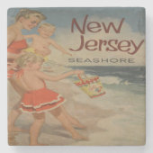 ニュージャージーのショアヴィンテージ観光客休暇  ストーンコースター (正面)