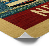 ニュージャージーのシルボートヴィンテージトラベル ポスター (角)