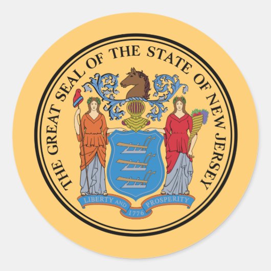 ニュージャージーのシールのシール ラウンドシール (正面)