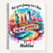 ニュージャージーのスカイライン素晴らしビジュアル ノートブック (正面)