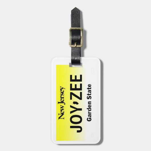 ニュージャージーのナンバープレートの荷物のラベルは2味方しました ラゲッジタグ (正面縦)